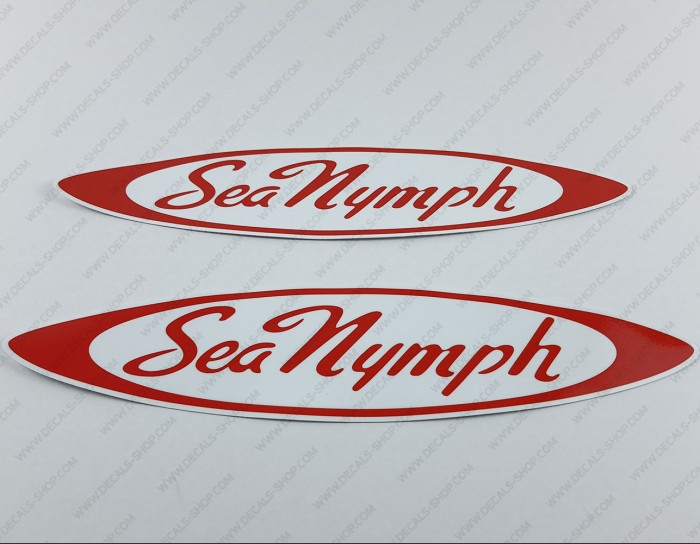 Sea Nymph Boat Logo Oval Decal Set of 2